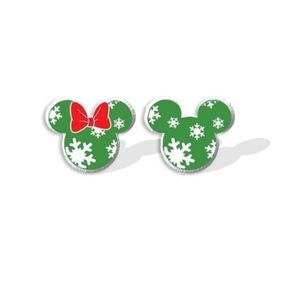 Disney earrings-green‎